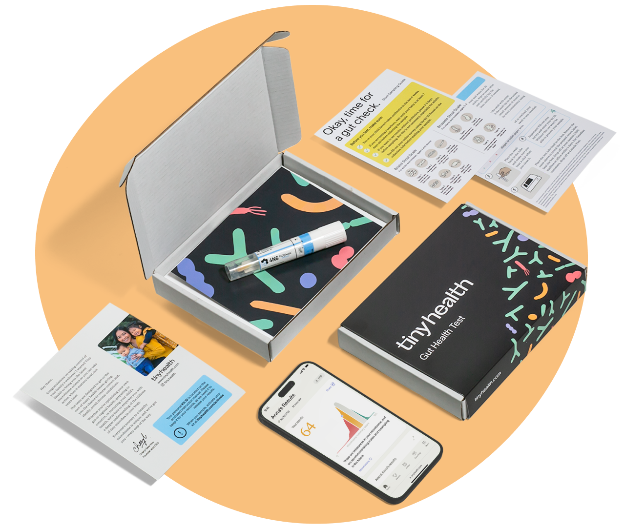 Tiny Health Gut Test Flatlay 2